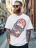 Hardaddy x Stephen Wade Men's Skeleton Fun Skateboard Fitted T-shirts