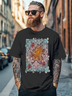 Hardaddy x Stephen Wade Men's Art Floral Fitted T-shirts