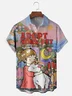 Hardaddy X Kimprut Imut Moisture-wicking Adopt Your Pet Goat Chest Pocket Hawaiian Shirt