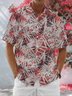 Moisture Wicking Tropical Chest Pocket Hawaiian Shirt