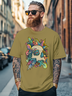 Hardaddy x Stephen Wade Men's Skull Fun Art Fitted T-shirts