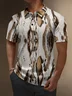 Moisture Wicking Abstract Wood Grain Texture Short Sleeve Golf Polo