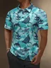 Moisture Wicking Gradient Color Marine Animals Manta Short Sleeve Golf Polo