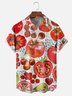 Moisture-wicking Funny Tomato Chest Pocket Casual Shirt