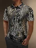 Moisture Wicking Gradient Color Abstract Leopard Short Sleeve Golf Polo
