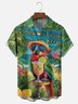 Moisture Wicking 5 O'Clock Parrot Chest Pocket Hawaiian Shirt