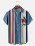 Moisture-wicking Penguin Cocktail Young Fun Chest Pocket Bowling Shirt