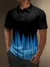 Moisture Wicking Gradient Color Abstract Geometric Short Sleeve Golf Polo