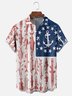 Moisture-wicking Fishing American Flag Chest Pocket Casual Shirt