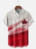 Moisture-wicking Abstract Art Maple Leaf Canada Chest Pocket Casual Shirt