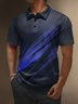 Moisture Wicking 3D Abstract Gradient Geometric Short Sleeve Golf Polo