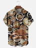 Hardaddy X Artist Kimprut Imut Moisture-wicking Coffee Sloth Chest Pocket Hawaiian Shirt