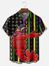 Big Size Moisture-wicking Mardi Gras Lobster Chest Pocket Hawaiian Shirt