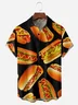 Tall Size Moisture-wicking Fast Food Hamburger Chest Pocket Casual Shirt