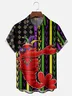 Tall Size Moisture-wicking Mardi Gras Lobster Chest Pocket Hawaiian Shirt