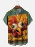 Tall Size Moisture-wicking Fun Chicken Chest Pocket Casual Shirt