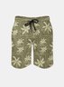 Men's Swim Trunks Hawaiian Tropical Palm Tree Beach Shorts with Pockets