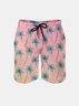 Men's Swim Trunks Hawaiian Tropical Palm Tree Beach Shorts with Pockets