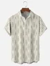 Moisture-wicking Spotted Stripe Art Chest Pocket Casual Shirt
