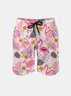Men's Swim Trunks Hawaiian Tropical Flamingo Beach Shorts with Pockets