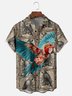 Moisture-wicking Parrot Chest Pocket Hawaiian Shirt