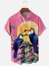 Moisture-wicking Toucan Chest Pocket Hawaiian Shirt