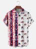 Moisture-wicking Independence Day American Flag Gnome Chest Pocket Casual Shirt
