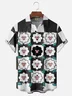 Hardaddy x Coffee Man Moisture Wicking Geometric Sheep Chest Pocket Hawaiian Shirt