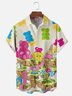 Hardaddy X Artist Kimprut Imut Cartoon Bear Lollipop Donut Ice cream Chest Pocket Hawaiian Shirt