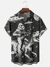 Moisture Wicking Universe UFO Dinosaur Bigfoot Chest Pocket Hawaii Shirt
