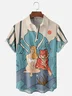 Hardaddy x Stephen Wade Moisture-wicking Lady and Tiger Chest Pocket Hawaiian Shirt