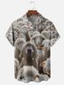Moisture-wicking Dog Sheep Chest Pocket Hawaiian Shirt