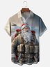 Moisture-wicking Christmas Santa Paratrooper Chest Pocket Casual Shirt