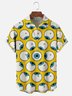 Moisture-wicking Fun Eyeball Chest Pocket Casual Shirt