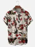 Moisture-wicking Art Tattoo Chest Pocket Hawaiian Shirt