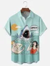 Hardaddy X Artist Coffee Man Moisture-wicking Shark Surprise Chest Pocket Hawaiian Shirt