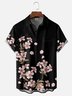Moisture-wicking Japanese Sakura Floral Chest Pocket Hawaiian Shirt