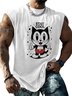 Hardaddy X Artist Contatoeoli Studio Mens Crewneck Tank Tops Stay Cool Cat Beach Sleeveless Shirt