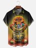 Moisture Wicking Funny Monster Chest Pocket Hawaiian Shirt