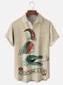 Hardaddy x Coffee Man Moisture Wicking Fun Vintage Croc Chest Pocket Hawaiian Shirt
