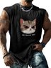 Hardaddy X Artist Contatoeoli Studio Mens Crewneck Tank Tops Cat Beach Sleeveless Shirt