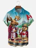 Moisture Wicking Canada Day Elk Groundhog Chest Pocket Hawaiian Shirt