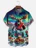 Moisture Wicking Canada Day Elk Groundhog Chest Pocket Hawaiian Shirt