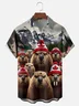 Moisture Wicking Canada Groundhog Beaver Maple Leaf Chest Pocket  Hawaiian Shirt