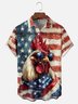 Moisture-wicking American Flag Chicken Chest Pocket National Patriotic Shirt