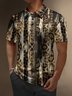 Moisture Wicking Gradient Abstract Leopard Short Sleeve Golf Polo