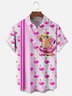 Hardaddy X Kimprut Imut Moisture Wicking Flamingo Capybara Chest Pocket Bowling Shirt