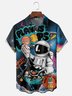 Hardaddy X Coffee Man Moisture Wicking Astronaut Chest Pocket Hawaiian Shirt