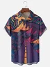 Hardaddy X Artist Stephen Wade Moisture-wicking Geomatric Mountain Chest Pocket Hawaiian Shirt