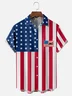 Hardaddy X Artist Coffee Man Moisture-wicking Cat American Flag Chest Pocket Hawaiian Shirt